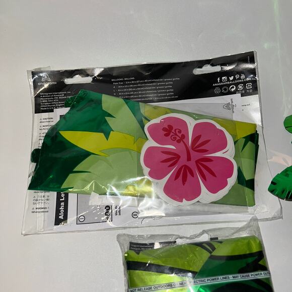 10 Piece Luau Hawaiian Hawaii Party Decorations Banner Balloons - Picture 12 of 13
